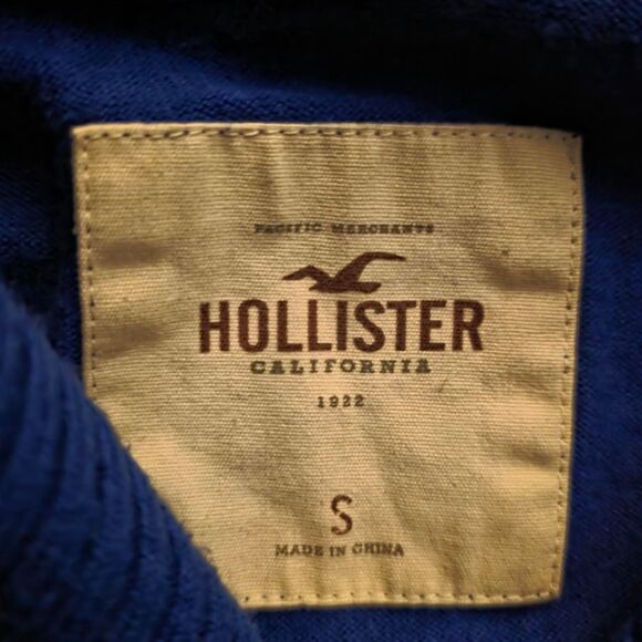 Hollister Y2K S Blue Open Front Ribbed Knit Cardigan Sweater - Picture 3 of 3